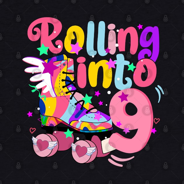 rolling into 9 - 9th birthday girl roller skates theme party by savage land 